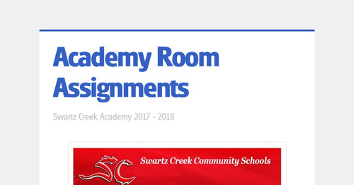 Academy Room Assignments
