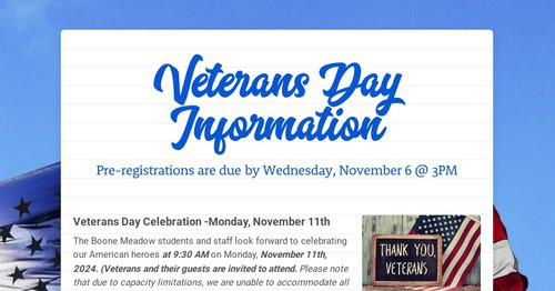 Veterans Day Information
