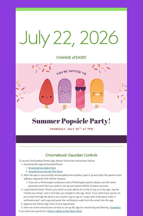 July 22, 2026