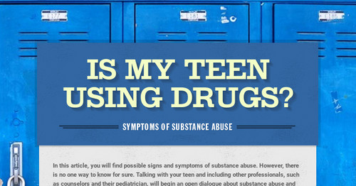 Is My Teen Using Drugs?