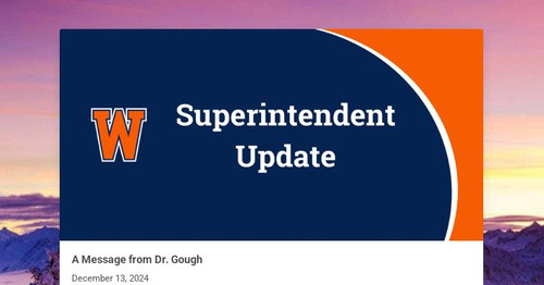 WPS Superintendent Updates