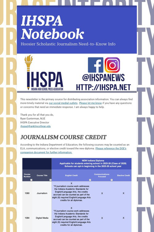 IHSPA Notebook