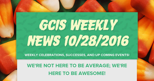 GCIS Weekly News 10/28/2016