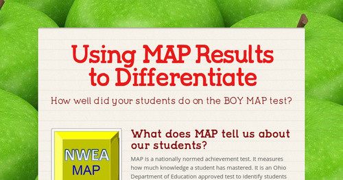 Using MAP Results to Differentiate
