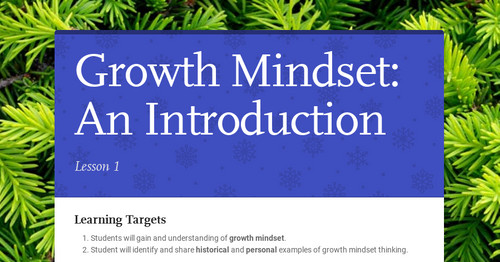Growth Mindset: An Introduction