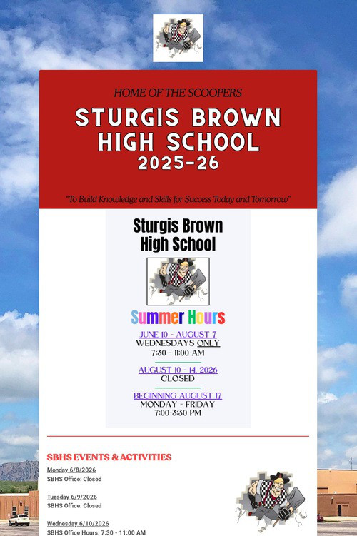 STURGIS BROWN HIGH SCHOOL