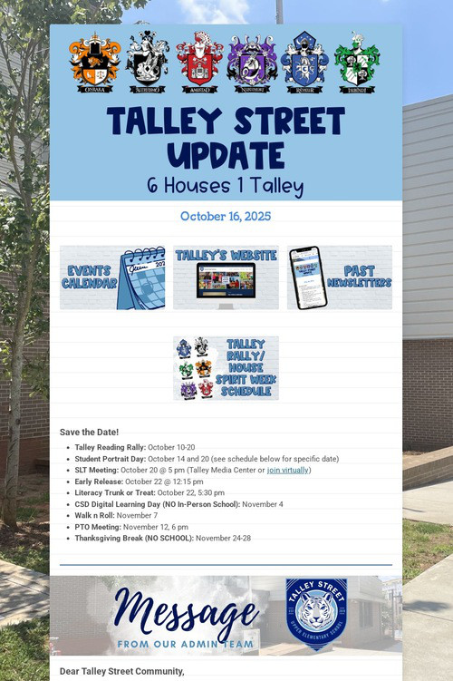 Talley Street Update
