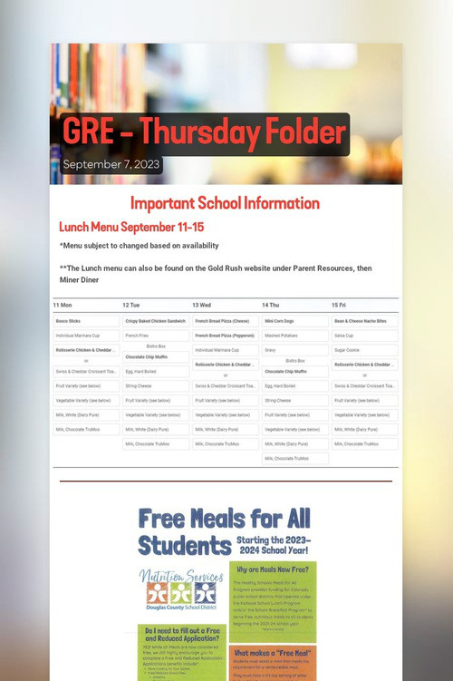 GRE - Thursday Folder