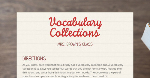 Vocabulary Collections