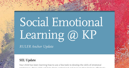 Social Emotional Learning @ KP