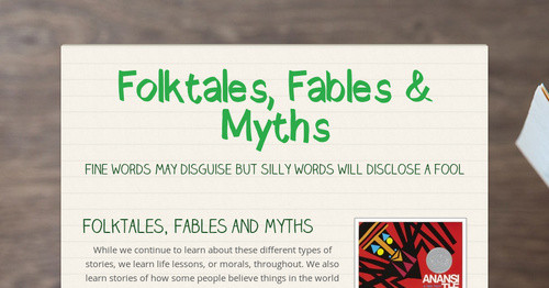 Folktales, Fables & Myths