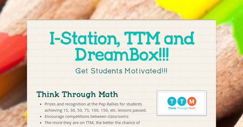 I-Station, TTM and DreamBox!!!