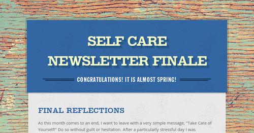 Self Care Newsletter Finale