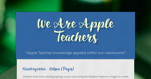 We Are Apple Teachers