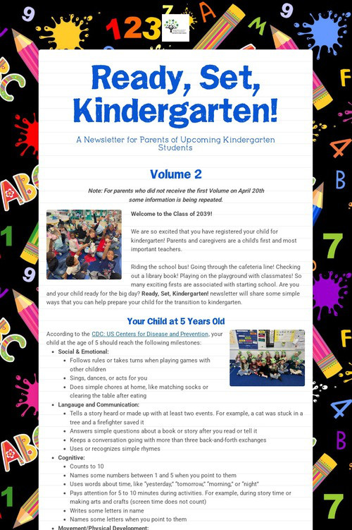 Ready, Set, Kindergarten!