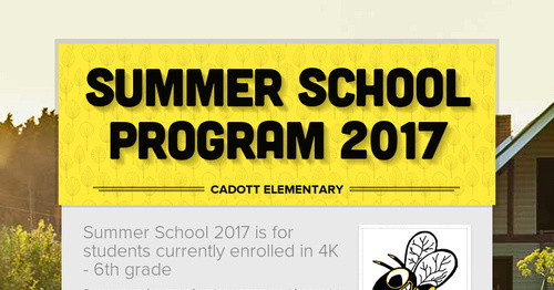 Summer School Program 2017