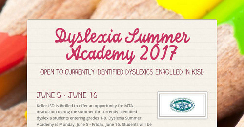 Dyslexia Summer Academy 2017
