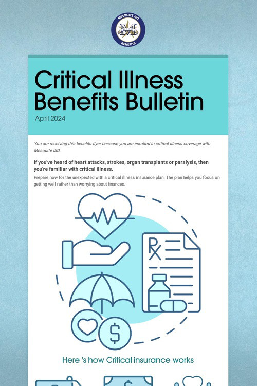 Critical Illness Benefits Bulletin