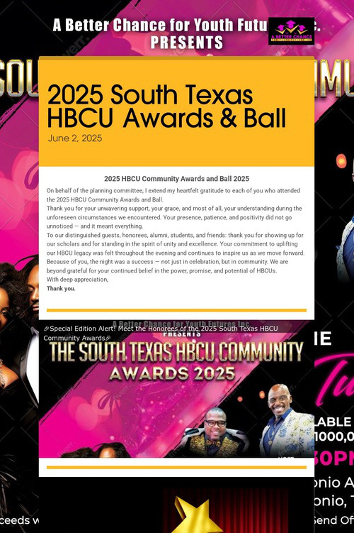 2025 South Texas HBCU Awards & Ball