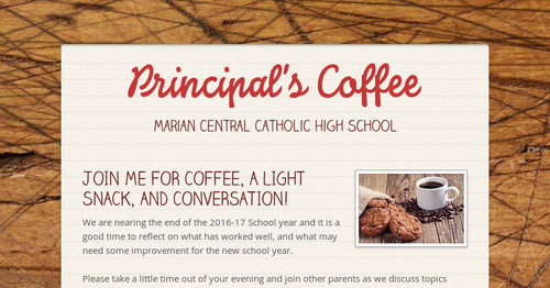 Principal's Coffee