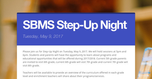 SBMS Step-Up Night