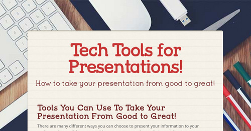 Tech Tools for Presentations!