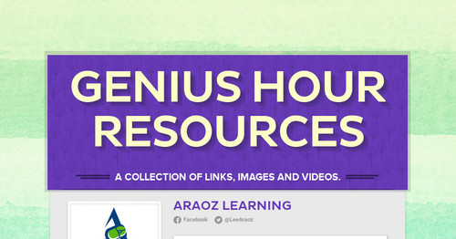 Genius Hour Resources | Smore Newsletters for Education