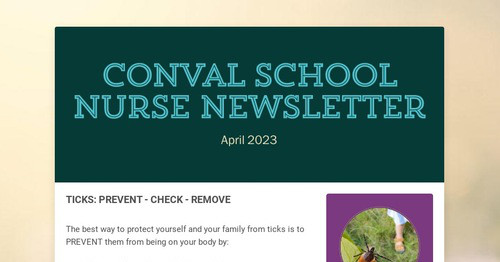 ConVal School Nurse Newsletter