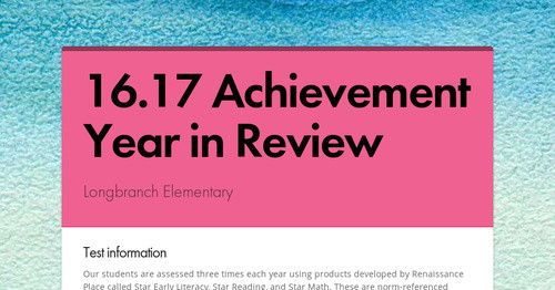 16.17 Achievement Year in Review
