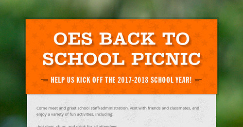 OES Back to School Picnic