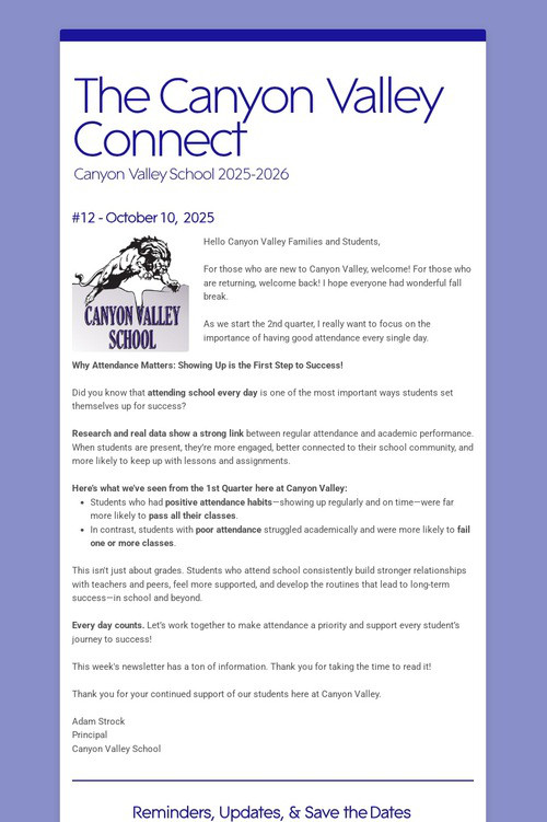 The Canyon Valley Connect