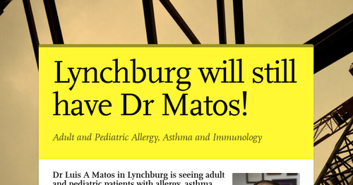 Lynchburg will still have Dr Matos!