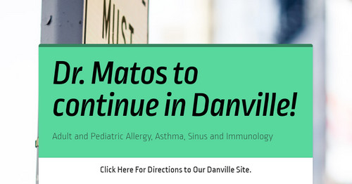 Dr. Matos to continue in Danville!