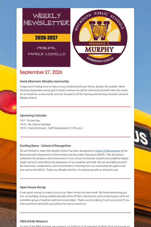 Welcome Back to School!