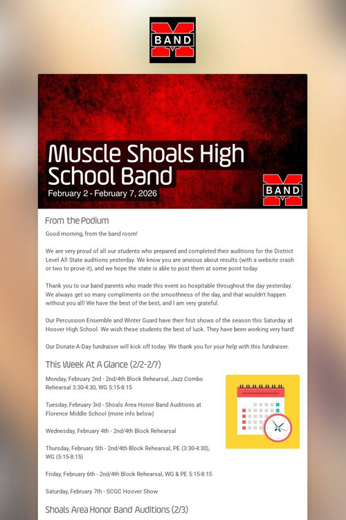 Muscle Shoals High School Band