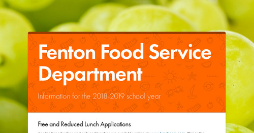 Fenton Food Service Department