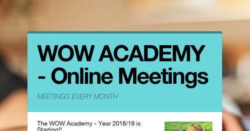 WOW SCHOOL - Online Meetings
