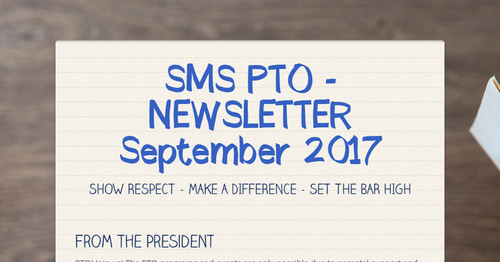SMS PTO - NEWSLETTER September 2017