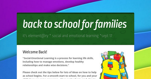 back to school for families