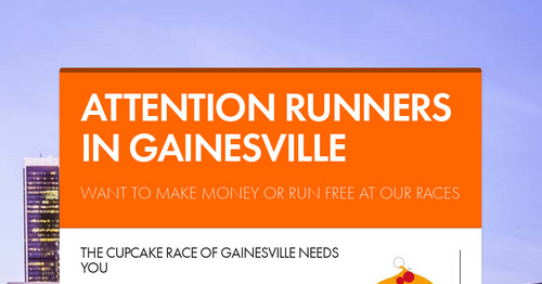 ATTENTION RUNNERS IN GAINESVILLE