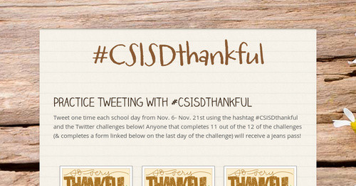 #CSISDthankful