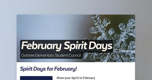 February Spirit Days