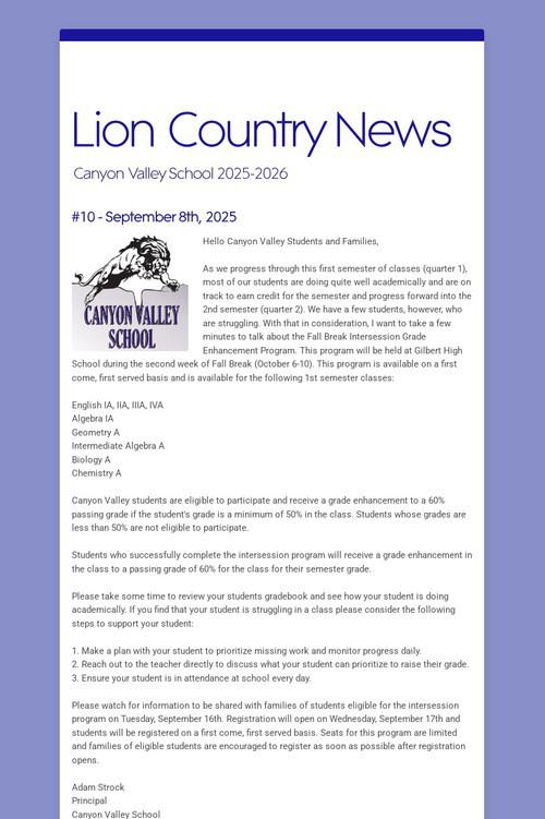 Lion Country News