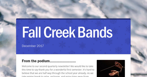 Fall Creek Bands | Smore Newsletters for Education