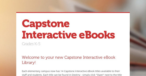 Capstone Interactive eBooks
