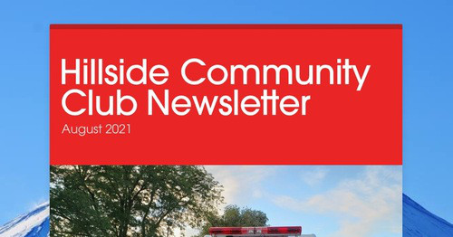 Hillside Community Club Newsletter