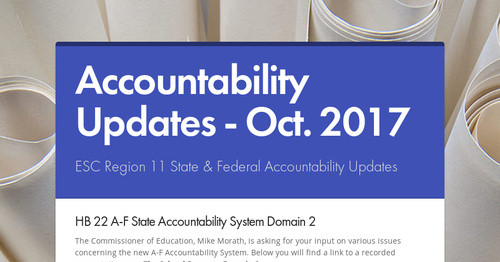 Accountability Updates - Oct. 2017
