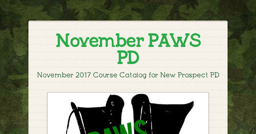 November PAWS PD