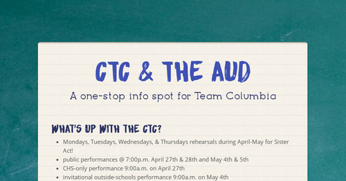 CTC & the AUD