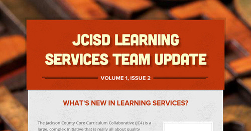 JCISD Learning Services Team Update